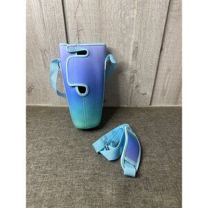 Water Bottle Carrier w/ Phone Pocket Insulated Neoprene Holder Crossbody Strap